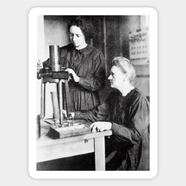 Portrait of Marie & Irene Curie, French physicists (H403/0230) Sticker by SciencePhoto